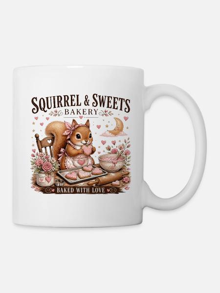 Squirrel Sweets Bakery: Mit Liebe gebacken - Tasse - Weiß
