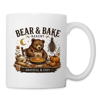 Bear Bake Gemütliche Herbstbäckerei - Tasse - Weiß - Rechts