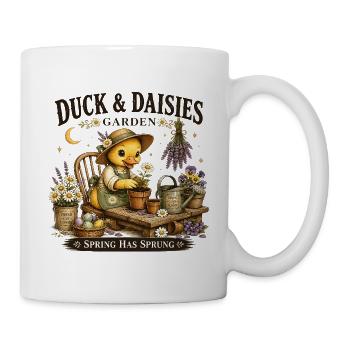 Duck & Daisies Frühlingsgarten - Tasse - Weiß - Rechts