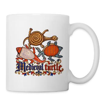 Mittelalterliche Schildkröten - Tasse - Weiß - Rechts
