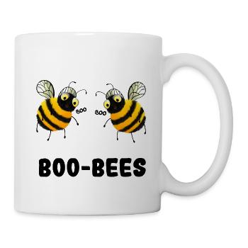 Boo-Bees - Zwei Bienen sagen Boo - Tasse - Weiß - Rechts