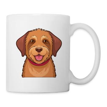  Hellbrauner Zottelhund - Tasse - Weiß - Rechts