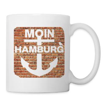Moin_Hamburg - Tasse - Weiß - Rechts