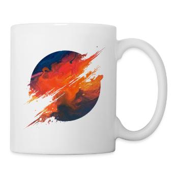 Aurora Ember Abstract Splash - Tasse - Weiß - Rechts