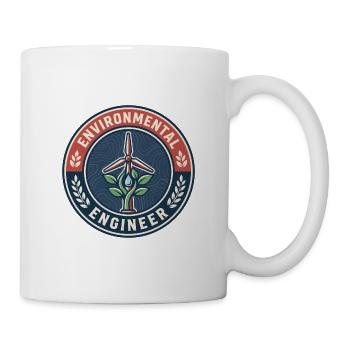 Vintage Environmental Engineer Windturbinenabzeichen - Tasse - Weiß - Rechts