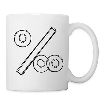 Promillezeichen handgezeichnet - Tasse - Weiß - Rechts