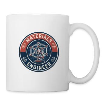 Vintage Materials Engineer Kristallgitter-Abzeichen - Tasse - Weiß - Rechts