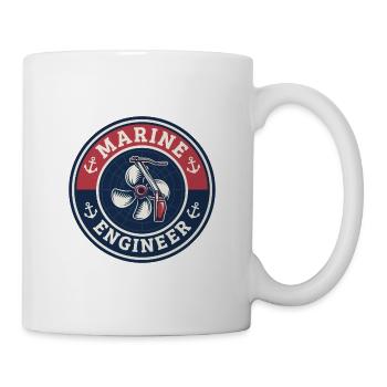 Vintage-Schraubenanker des Schiffsschiffs - Tasse - Weiß - Rechts