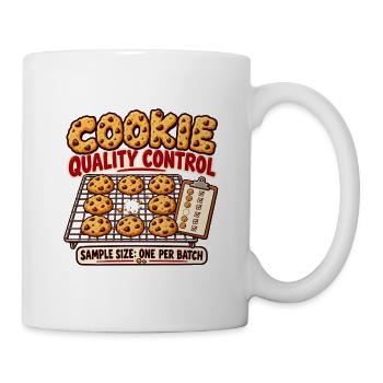 Cookie-Qualitätskontrolle – eine pro Charge - Tasse - Weiß - Rechts