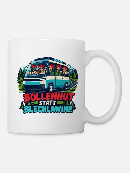 Bollenhut Busreise Abenteuer - Tasse - Weiß