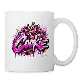 COOKIE – Queen of Street Art! 👑💖 - Tasse - Weiß - Rechts