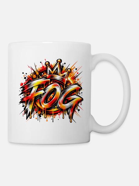 FOG – Street Art trifft auf Musik! 👑🔥 - Tasse - Weiß