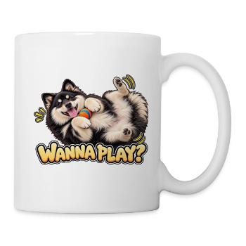 Finnischer Lapphund – möchtest du spielen? - Tasse - Weiß - Rechts