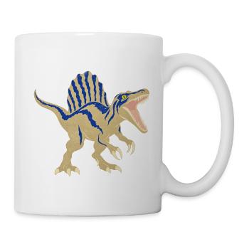 Spinosaurus Blaugestreift Vintage - Tasse - Weiß - Rechts