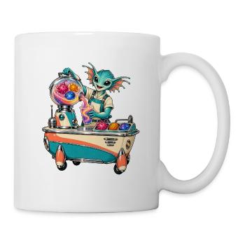 Galaktischer Drache mischt kosmisches Getränk - Tasse - Weiß - Rechts