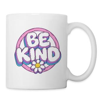 Be Kind Retro Blüten Logo - Tasse - Weiß - Rechts