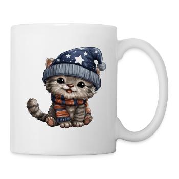 Kleines Sternenkätzchen im Winter - Tasse - Weiß - Rechts