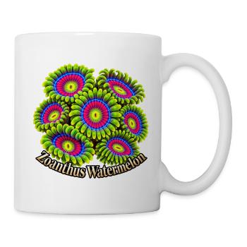 Zoanthus-Wassermelone - Tasse - Weiß - Rechts