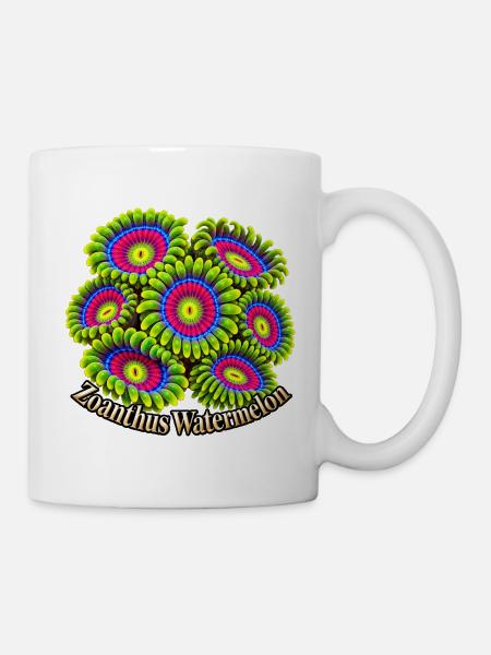 Zoanthus-Wassermelone - Tasse - Weiß