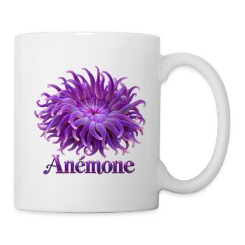 Purpurne Anmona - Tasse - Weiß - Rechts
