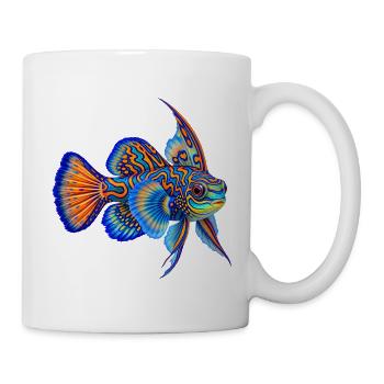 Mandarinfisch - Tasse - Weiß - Rechts