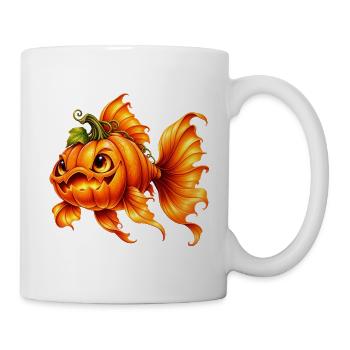 Kürbisfisch - Tasse - Weiß - Rechts