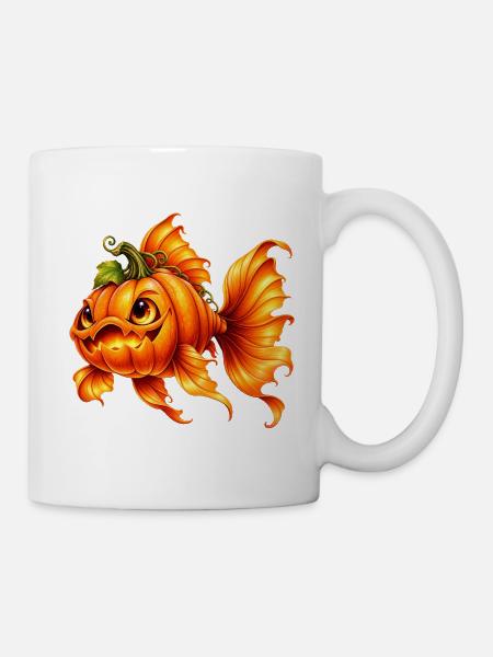 Kürbisfisch - Tasse - Weiß