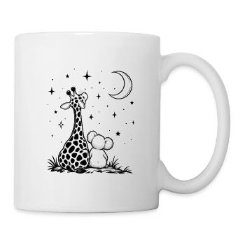Giraffenwelpen-Mondnacht - Tasse - Weiß - Rechts