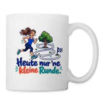 Joggerin auf kleiner Runde - Tasse - Weiß - Rechts
