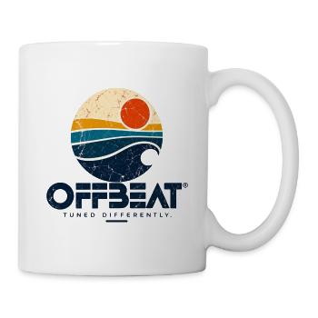 OFFBEAT – Retro Surf Logo - Tasse - Weiß - Rechts