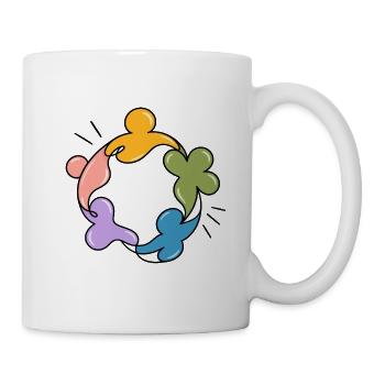 Verschieden, zusammen – Inklusion, Respekt und Nein zum Bu - Tasse - Weiß - Rechts