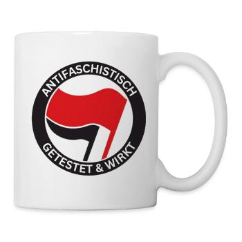 Antifaschistisch Getestet - Tasse - Weiß - Rechts