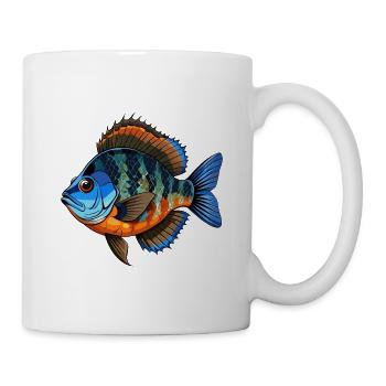 Blaubarmen-Panfisch-Sonnenbarsch - Tasse - Weiß - Rechts