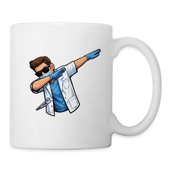 Dabbing Zahnarzt – Lustiges Dentalmotiv - Tasse - Weiß - Rechts
