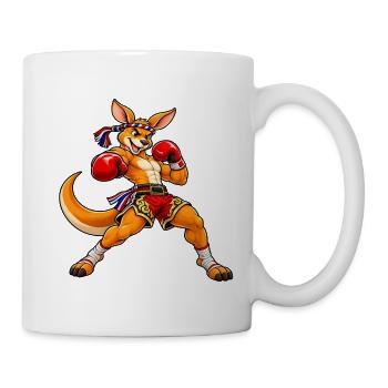 Muay Thai Känguru - Tasse - Weiß - Rechts