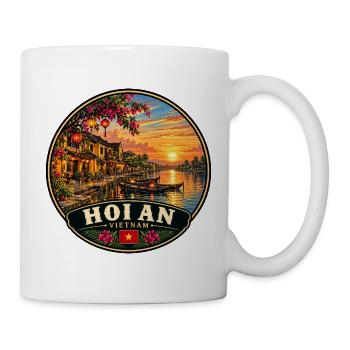 Himalaya Vietnam Küste Boote Sonnenuntergang - Tasse - Weiß - Rechts