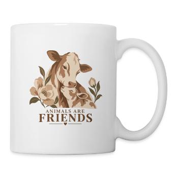 Animals Are Friends Cow & Calf - Tasse - Weiß - Rechts