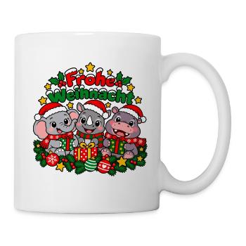 Weihnachts Wildtiere - Tasse - Weiß - Rechts