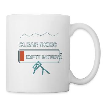 Astronomie — klarer Himmel, leere Batterie - Tasse - Weiß - Rechts