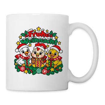 Gans Huhn Ente - Tasse - Weiß - Rechts