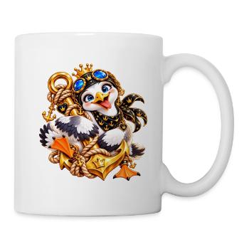 Königliche Möwe Nautik‑Schmuck - Tasse - Weiß - Rechts