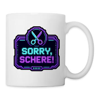Sorry Schere Retro Arcade Game Over Pixel Shirt - Tasse - Weiß - Rechts