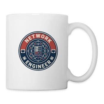 Vintage Network Engineer Server-Rack-Topologie-Topologie oben - Tasse - Weiß - Rechts