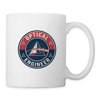 Vintage Optical Engineer Prisma-Laser-Linsenabzeichen - Tasse - Weiß - Rechts