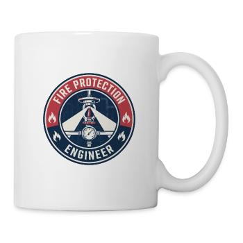 Vintage Brandschutzingenieur-Sprinklerabzeichen - Tasse - Weiß - Rechts