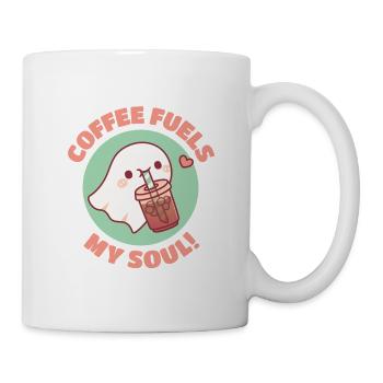 Kaffee nährt meine Seele Niedlicher Geist liebt Eiskaffee - Tasse - Weiß - Rechts