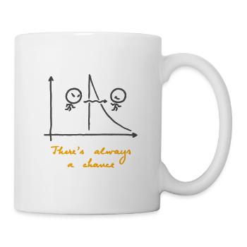 There's Always a Chance (für helle Hintergründe) - Tasse - Weiß - Rechts