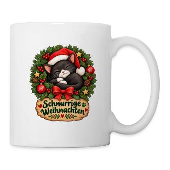 Schnurrige_Weihnachten - Tasse - Weiß - Rechts