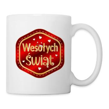 Frohe Weihnachten, Polen, - Tasse - Weiß - Rechts