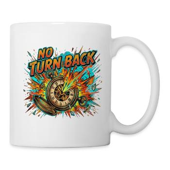 No Turn Back Explodierende Uhr - Tasse - Weiß - Rechts